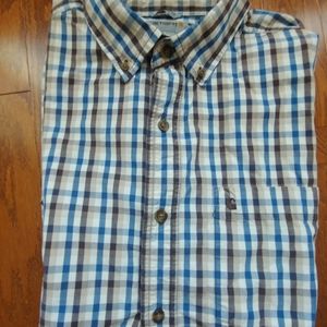Carhartt Blue & Brown Short Sleeve Shirt